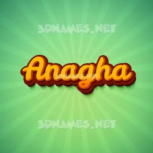 anagha in Green Rays style - 3D name wallpaper
