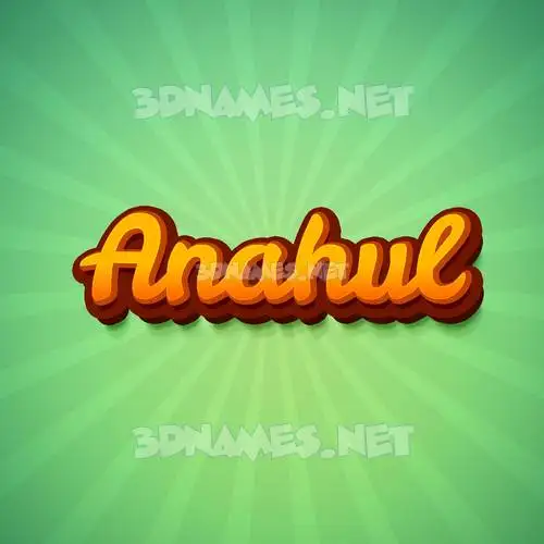 anahul in Green Rays style - 3D name wallpaper