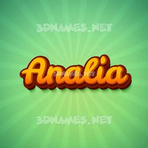 analia in Green Rays style - 3D name wallpaper