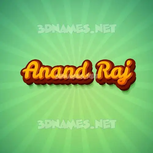 anand raj in Green Rays style - 3D name wallpaper