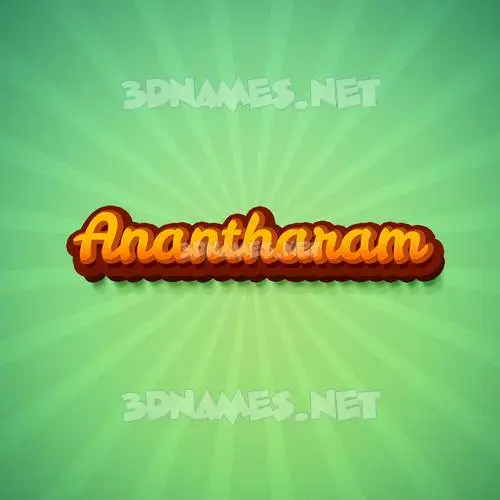 anantharam in Green Rays style - 3D name wallpaper