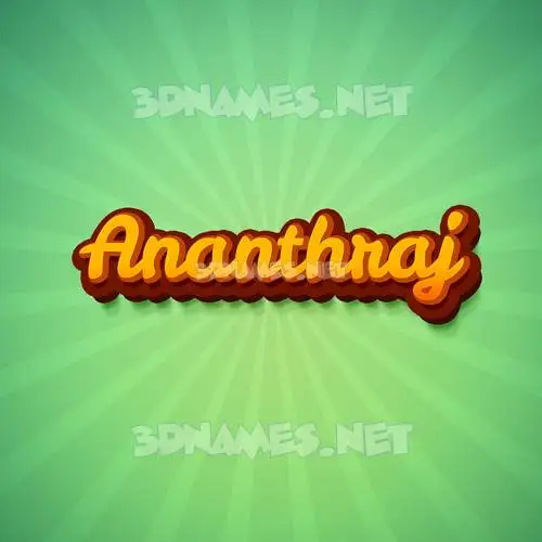 ananthraj in Green Rays style - 3D name wallpaper