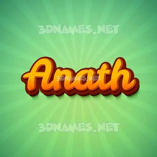 anath in Green Rays style - 3D name wallpaper