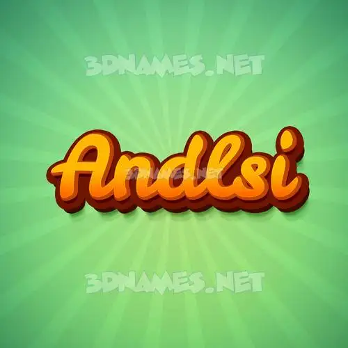 andlsi in Green Rays style - 3D name wallpaper