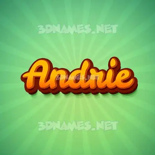 andrie in Green Rays style - 3D name wallpaper