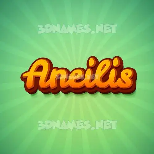 aneilis in Green Rays style - 3D name wallpaper