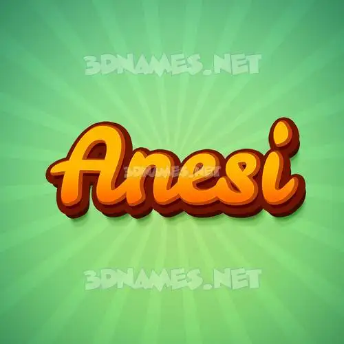 anesi in Green Rays style - 3D name wallpaper
