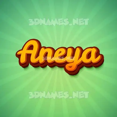 aneya in Green Rays style - 3D name wallpaper