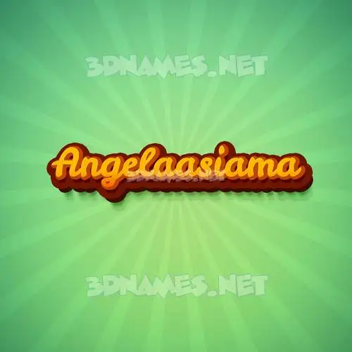 angelaasiama in Green Rays style - 3D name wallpaper