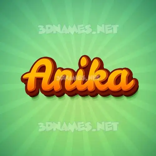 anika in Green Rays style - 3D name wallpaper