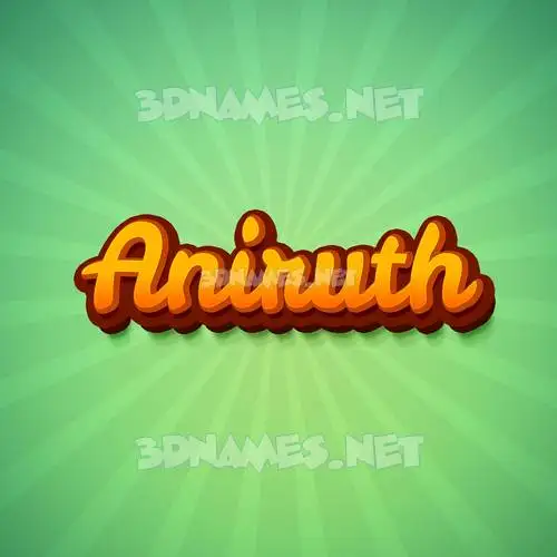 aniruth in Green Rays style - 3D name wallpaper