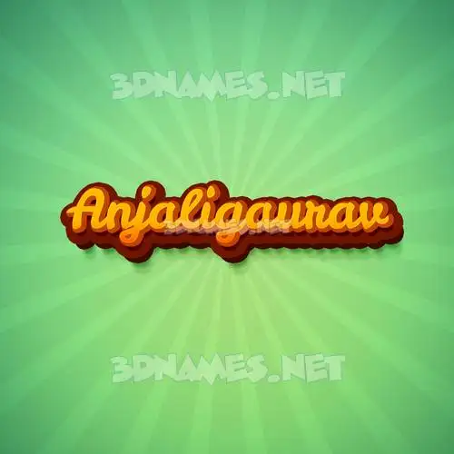 anjaligaurav in Green Rays style - 3D name wallpaper