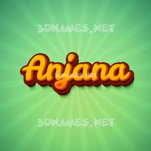 anjana in Green Rays style - 3D name wallpaper