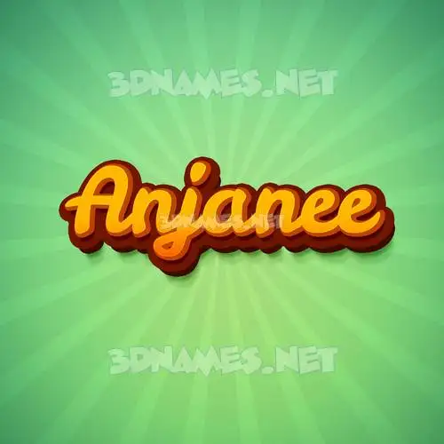 anjanee in Green Rays style - 3D name wallpaper