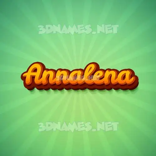 annalena in Green Rays style - 3D name wallpaper