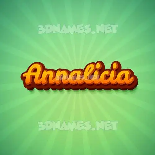annalicia in Green Rays style - 3D name wallpaper