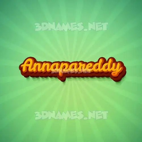 annapareddy in Green Rays style - 3D name wallpaper