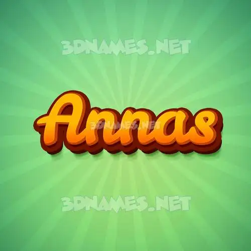 annas in Green Rays style - 3D name wallpaper