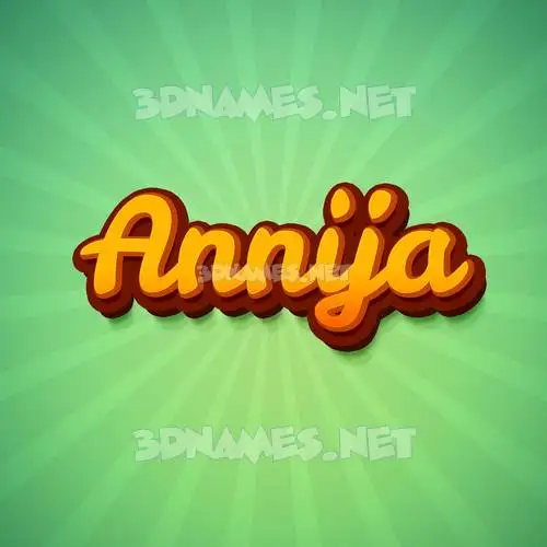 annija in Green Rays style - 3D name wallpaper