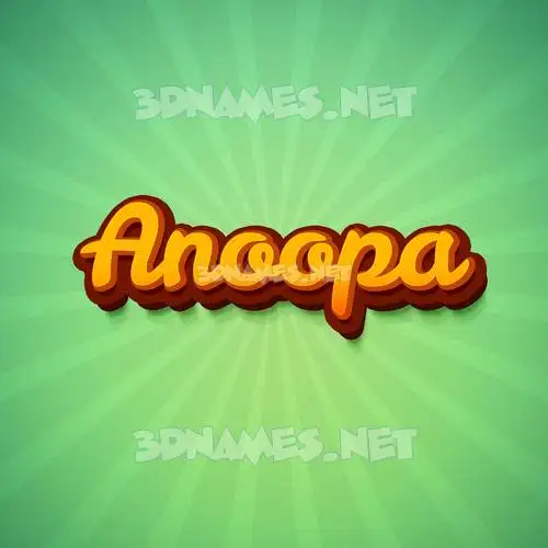 anoopa in Green Rays style - 3D name wallpaper