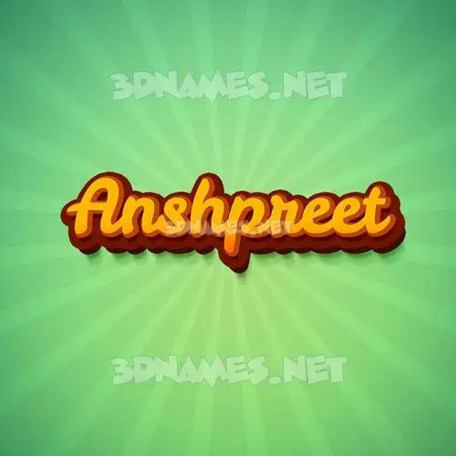 anshpreet in Green Rays style - 3D name wallpaper