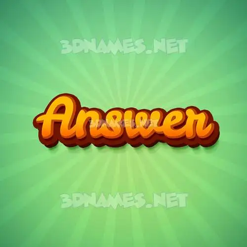answer in Green Rays style - 3D name wallpaper