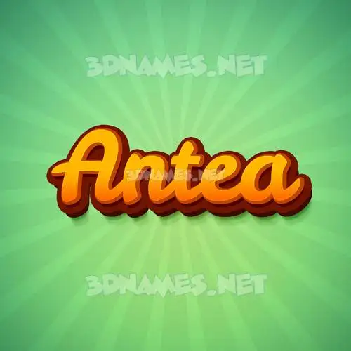 antea in Green Rays style - 3D name wallpaper