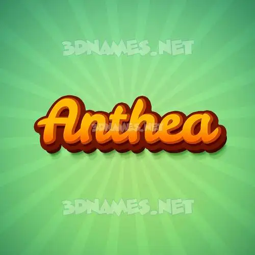anthea in Green Rays style - 3D name wallpaper