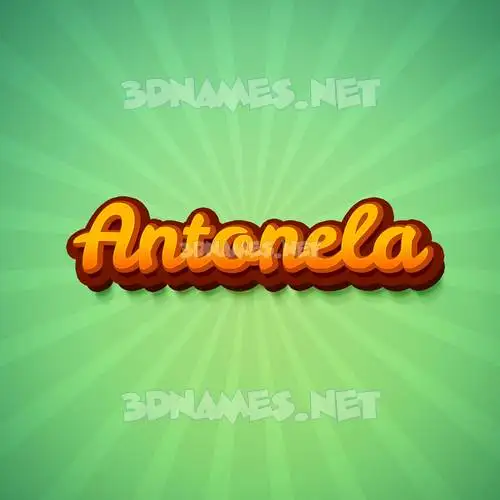 antonela in Green Rays style - 3D name wallpaper