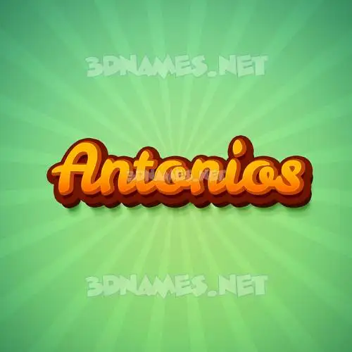 antonios in Green Rays style - 3D name wallpaper