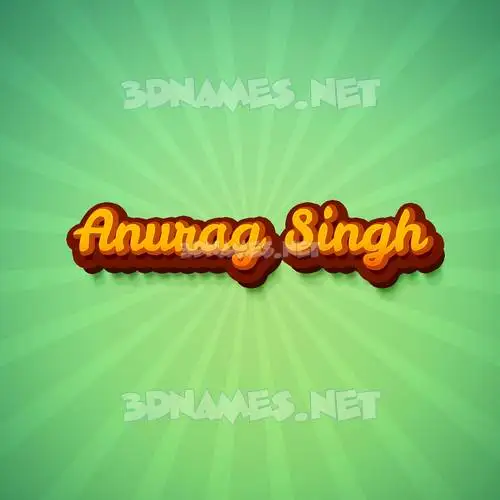 anurag singh in Green Rays style - 3D name wallpaper