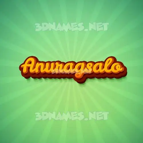 anuragsalo in Green Rays style - 3D name wallpaper