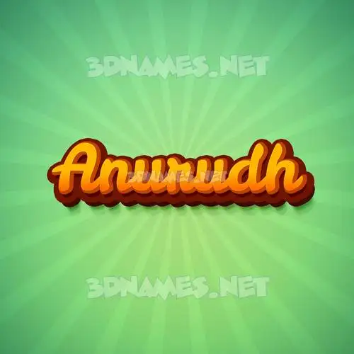anurudh in Green Rays style - 3D name wallpaper