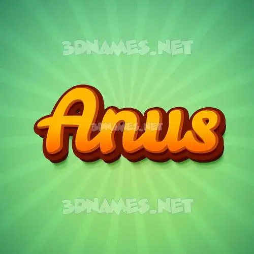 anus in Green Rays style - 3D name wallpaper