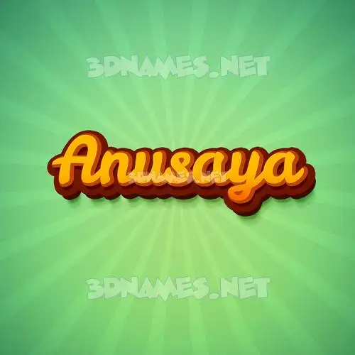 anusaya in Green Rays style - 3D name wallpaper