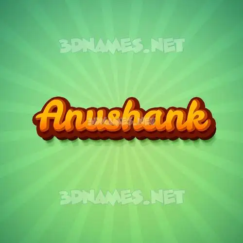 anushank in Green Rays style - 3D name wallpaper
