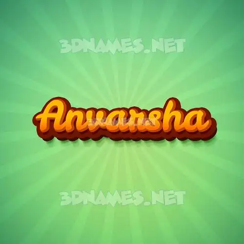 anvarsha in Green Rays style - 3D name wallpaper