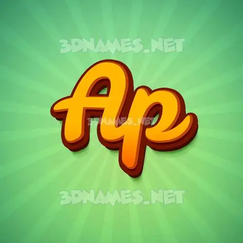 ap in Green Rays style - 3D name wallpaper ap in Green Rays style - 3D name wallpaper