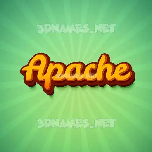 apache in Green Rays style - 3D name wallpaper apache in Green Rays style - 3D name wallpaper