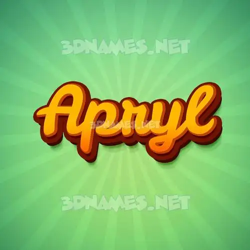 apryl in Green Rays style - 3D name wallpaper