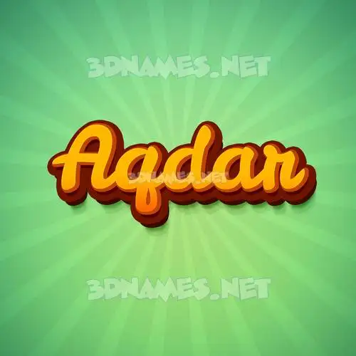 aqdar in Green Rays style - 3D name wallpaper