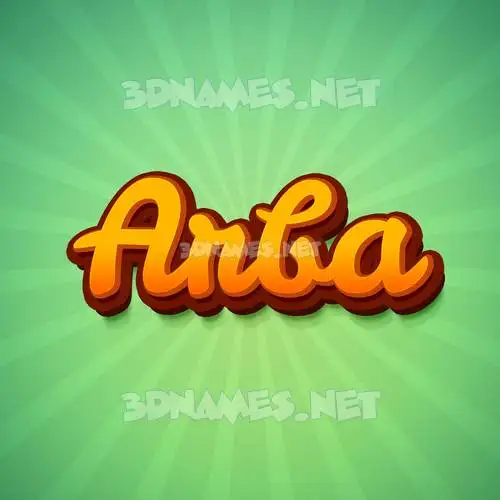 arba in Green Rays style - 3D name wallpaper