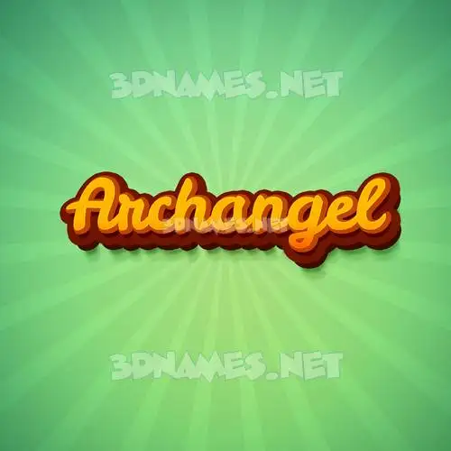 archangel in Green Rays style - 3D name wallpaper