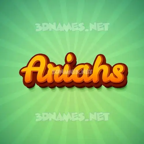 ariahs in Green Rays style - 3D name wallpaper