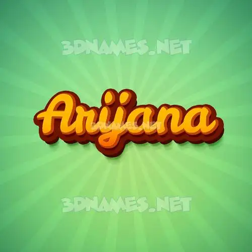 arijana in Green Rays style - 3D name wallpaper