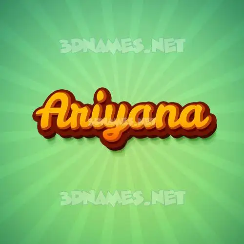 ariyana in Green Rays style - 3D name wallpaper