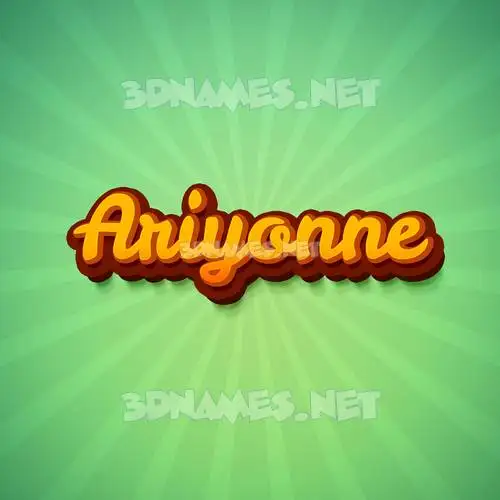 ariyonne in Green Rays style - 3D name wallpaper
