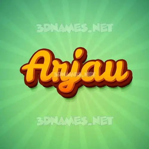 arjau in Green Rays style - 3D name wallpaper