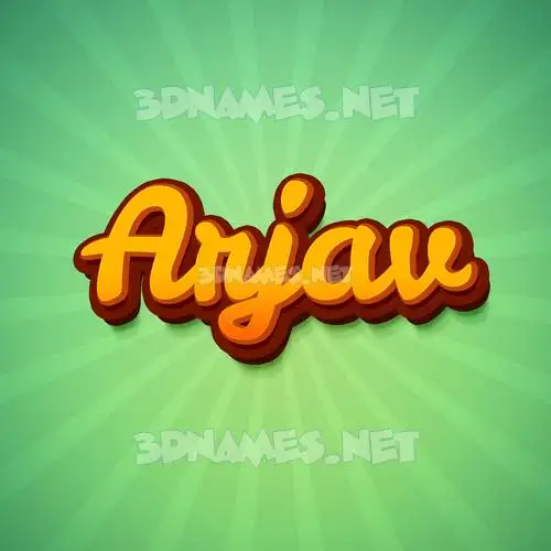 arjav in Green Rays style - 3D name wallpaper