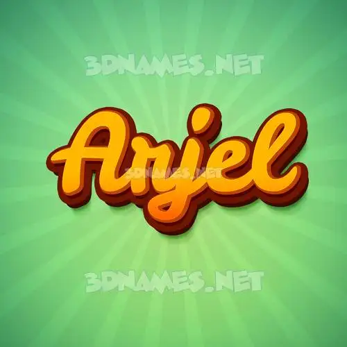 arjel in Green Rays style - 3D name wallpaper